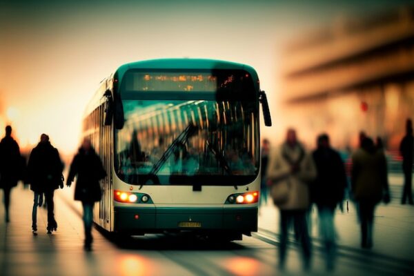 A family enjoying a scenic bus trip to Rushee Place, capturing joyful moments while traveling together.